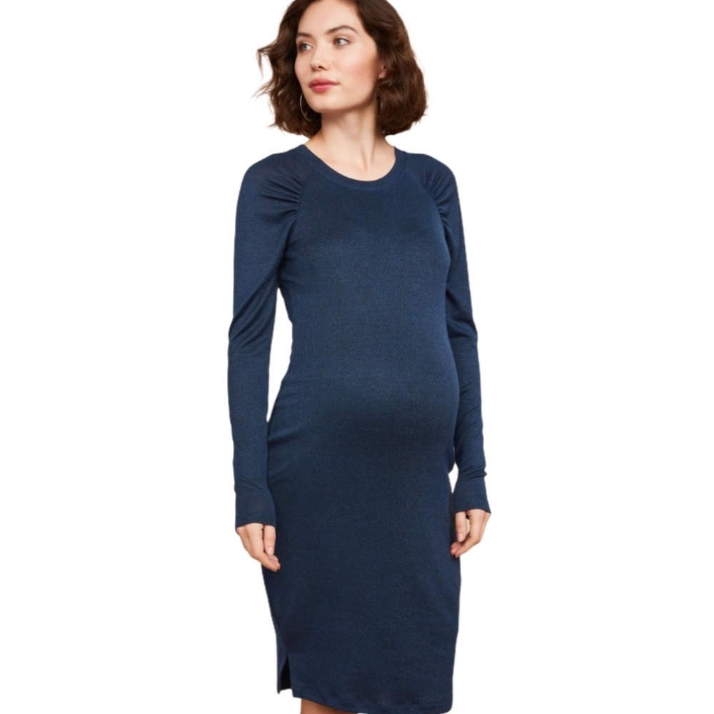 Motherhood Maternity hacci long sleeve dress s